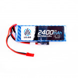 BATERIA LIPO ULTRA (RX) PARA RECEPTOR 7.4V 2S 2400MAH 1C COM PLUG FUTABA E JST LEÃO LBRX2400F